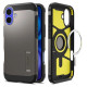 Spigen Tough Armor MagSafe case with stand for iPhone 16 - gunmetal