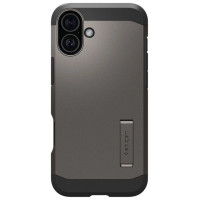 Spigen Tough Armor MagSafe case with stand for iPhone 16 - gunmetal