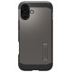 Spigen Tough Armor MagSafe case with stand for iPhone 16 - gunmetal