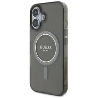 Guess IML Glitter Circle MagSafe case for iPhone 16 - black