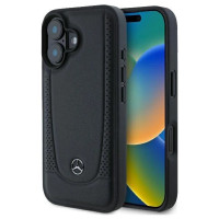 Mercedes Leather Urban iPhone 16 Plus Case - Black
