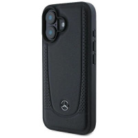 Mercedes Leather Urban iPhone 16 Plus Case - Black