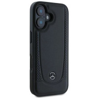 Mercedes Leather Urban iPhone 16 Plus Case - Black