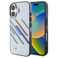 BMW Motosport IML Random Stripes iPhone 16 Plus Case - Gray