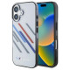 BMW Motosport IML Random Stripes iPhone 16 Plus Case - Gray