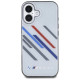 BMW Motosport IML Random Stripes iPhone 16 Plus Case - Gray