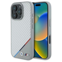 BMW M Carbon Tricolor Line MagSafe Case for iPhone 16 Pro - Gray