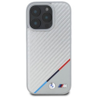 BMW M Carbon Tricolor Line MagSafe Case for iPhone 16 Pro - Gray