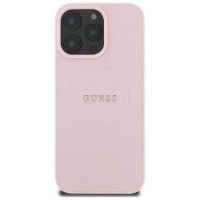 Guess Grained Ring MagSafe iPhone 16 Pro Case - Pink