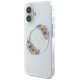 Guess IML Flowers Wreath MagSafe iPhone 16 Plus Case - Clear