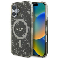Guess IML 4G Background MagSafe iPhone 16 Case - Brown