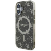 Guess IML 4G Background MagSafe iPhone 16 Case - Brown