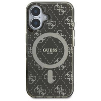 Guess IML 4G Background MagSafe iPhone 16 Case - Brown