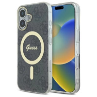 Guess IML 4G MagSafe iPhone 16 Case - Black