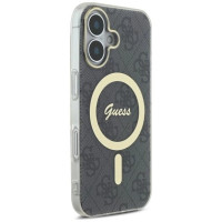 Guess IML 4G MagSafe iPhone 16 Case - Black
