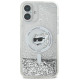 Karl Lagerfeld Liquid Glitter Choupette Head Magsafe iPhone 16 Case - Clear