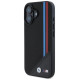 BMW M Meshed Tricolor Stripes MagSafe case for iPhone 16 - black
