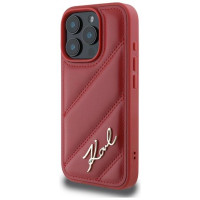 Karl Lagerfeld Quilted Signature iPhone 16 Pro Case - Red