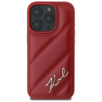 Karl Lagerfeld Quilted Signature iPhone 16 Pro Case - Red