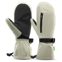 Qunature Full Length Ski Gloves Size L - Light Brown