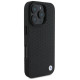BMW Sign Leather Diamond Metal Logo MagSafe iPhone 16 Pro Case - Black