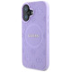 Guess Saffiano Peony Classic Logo MagSafena iPhone 16 Plus Case - Purple