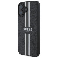 Guess 4G Printed Stripes MagSafe case for iPhone 16 - black