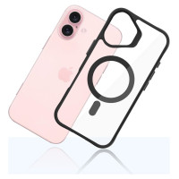 3Mk Protection 3mk Satin Armor MagCase with MagSafe for iPhone 16 - Clear with Black Frame