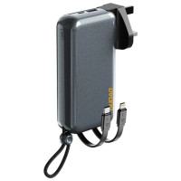 Dudao K25 2in1 10000mAh 3-Plug Powerbank Charger - Gray