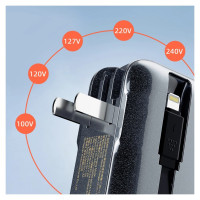 Dudao K25 2in1 10000mAh 3-Plug Powerbank Charger - Gray
