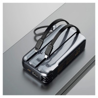Dudao K25 2in1 10000mAh 3-Plug Powerbank Charger - Gray