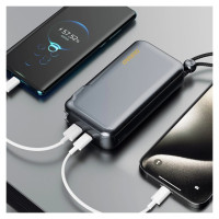 Dudao K25 2in1 10000mAh 3-Plug Powerbank Charger - Gray