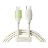 Joyroom S-A53 30W USB-C - Lightning Cable with Fluorescent Tip 2m - Beige