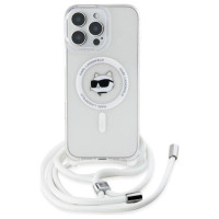 Karl Lagerfeld IML Choupette Head & Cord Magsafe Case for iPhone 16 Pro Max - Clear