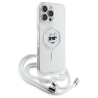 Karl Lagerfeld IML Choupette Head & Cord Magsafe Case for iPhone 16 Pro Max - Clear