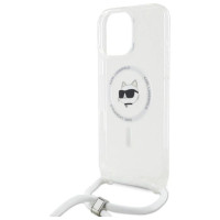 Karl Lagerfeld IML Choupette Head & Cord Magsafe Case for iPhone 16 Pro Max - Clear