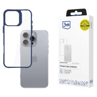 3Mk Protection 3mk Satin Armor Case+ Blue for Apple iPhone 16 Pro Max - Transparent