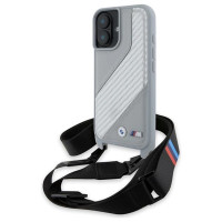 BMW M Edition Carbon Stripe & Strap iPhone 16 Case - Gray