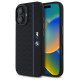 BMW Silicone Hexagon Blue Line MagSafe iPhone 16 Case - Black