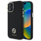 Guess Silicone Logo Strass 4G Case for iPhone 16 - Black