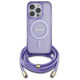 Guess Crossbody Cord Script MagSafe Case for iPhone 16 Pro - Purple