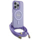 Guess Crossbody Cord Script MagSafe Case for iPhone 16 Pro - Purple