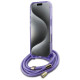 Guess Crossbody Cord Script MagSafe Case for iPhone 16 Pro - Purple