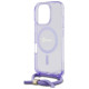 Guess Crossbody Cord Script MagSafe Case for iPhone 16 Pro - Purple