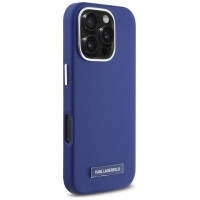 Karl Lagerfeld FW Metal Plate MagSafe iPhone 16 Pro Max Case - Blue