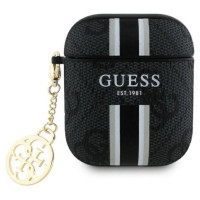 Guess GUA2P4RPSK AirPods 1/2 cover black/black 4G Printed Stripes Charm