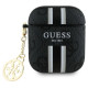 Guess GUA2P4RPSK AirPods 1/2 cover black/black 4G Printed Stripes Charm