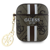 Guess GUA2P4RPSW AirPods 1/2 cover brown/brown 4G Printed Stripes Charm