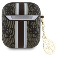 Guess GUA2P4RPSW AirPods 1/2 cover brown/brown 4G Printed Stripes Charm