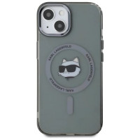 Karl Lagerfeld KLHMP15SHLSCHK iPhone 15 6.1" black/black hardcase IML Metal Choupette Head MagSafe